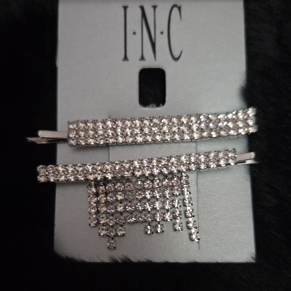 Hair Clip Set, INC International Concepts Silver NWT